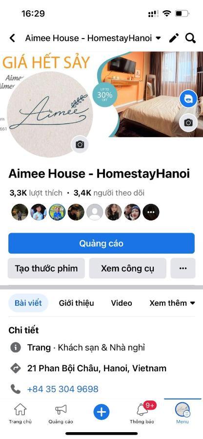 Aimee House - Phan Boi Chau Hanoi Exteriör bild